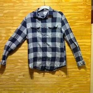 Navy & Gray Men’s long sleeve flannel shirt